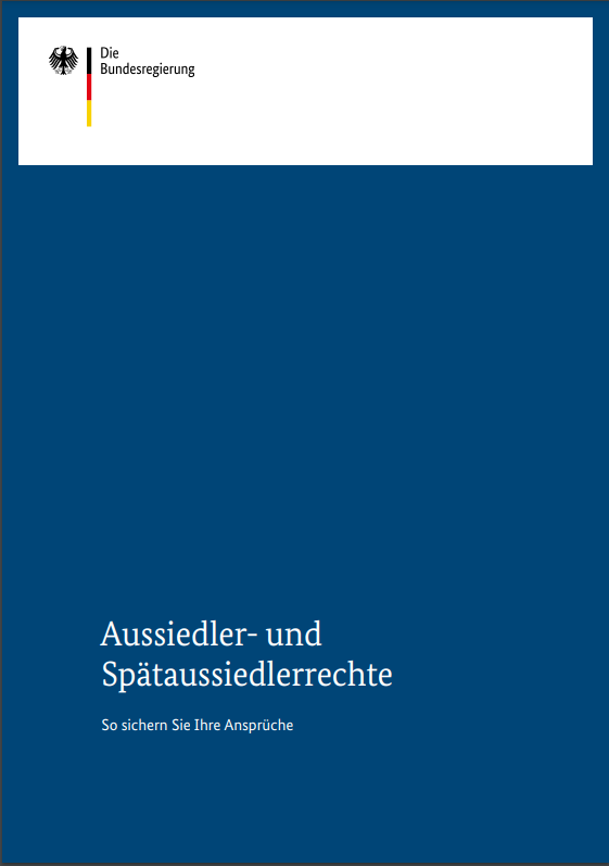 Cover der Broschüre »Aussieder- und Spätaussiedlerrechte«